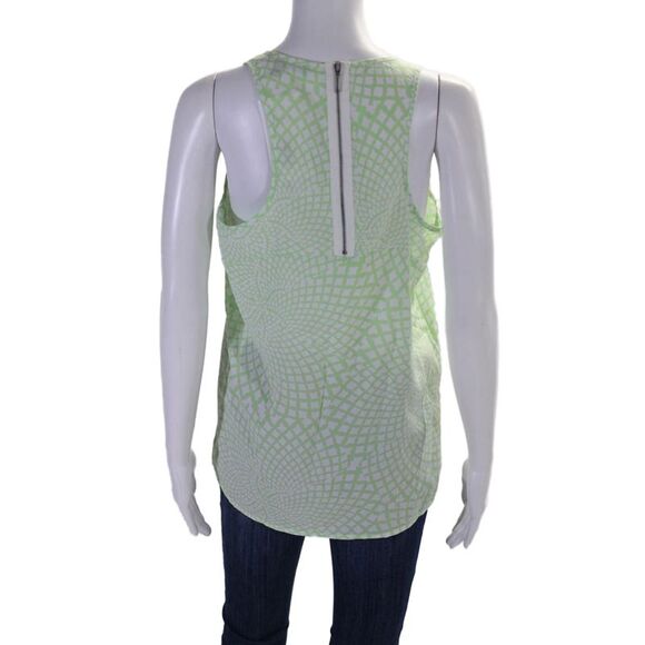 Cynthia Cynthia Steffe Womens Abstract Print Sleeveless Tank Top Green Small - Picture 3 of 6